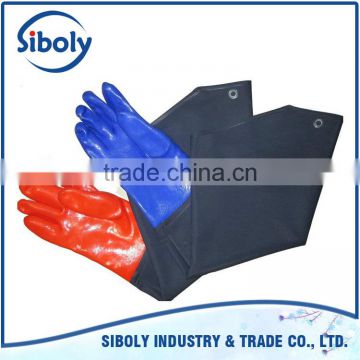 being used among fishermen or aquaculturist cheap pvc waterproof long sleeve cover work glove