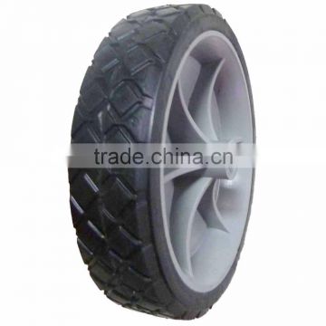 6 inch 6x1.5 plastic rim solid rubber wheel for toys, hand trucks, tool carts