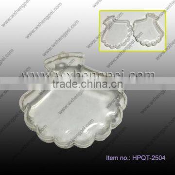 Cleverish portable cute transparent shell plastic storage jewelry wedding box kit