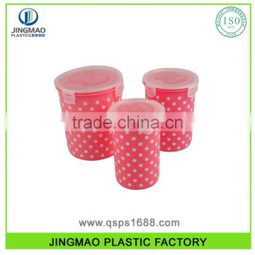 Cylindrical Shape Microwave PP Plastic Food Storage Container