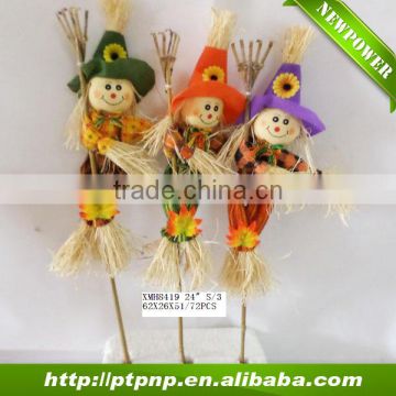 cute scarecrow with stick gift for hollewen