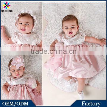 Custom Toddler Birthday Dress For Baby Clothes Latest Designs Beaded Satin Wedding Party Dress