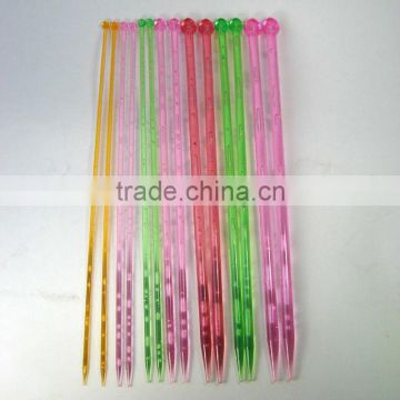 Colorful Acrylic Single Pointed knitting needles