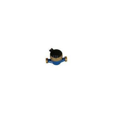 1.6 Mpa Blue Small Residential Vane Wheel Water Meter , Dry Dial Magnet Drive