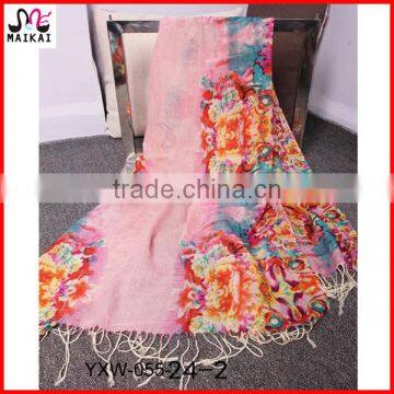 Ladies fashionable flower printing istanbul scarf