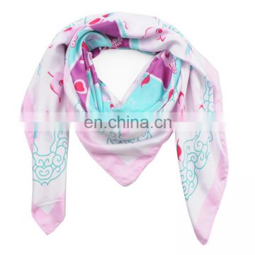 TOROS lady 110*110cm custom square printing bulk silk satin scarf