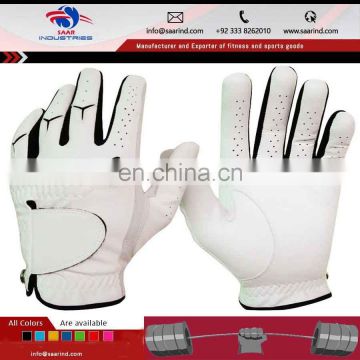 100% Top premium leather golf gloves