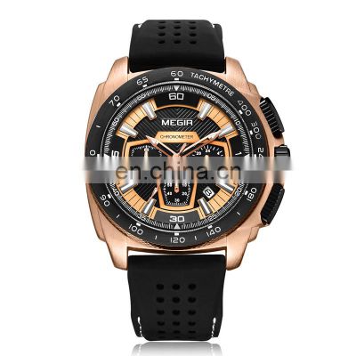MEGIR 2056 New Design 2019 Luxury Chronograph Trendy Quartz Watches For Men
