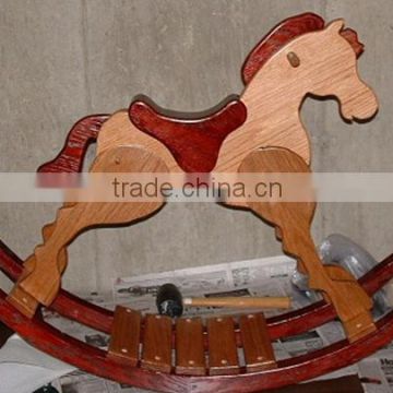 High quality wooden toy rocking horse for children