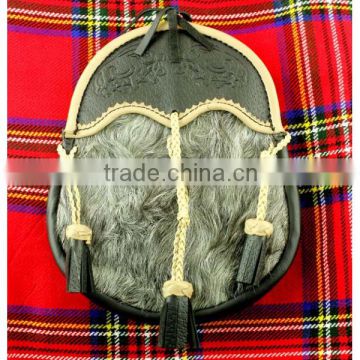 Scottish Antique Half Dress Sporran Made Of Leather Material