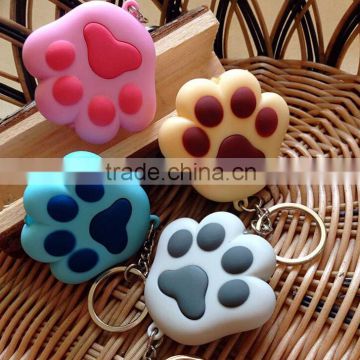 New arrive Lovely cat claw LED lights sound key chains cat meow gift Bag accessories gift for Children