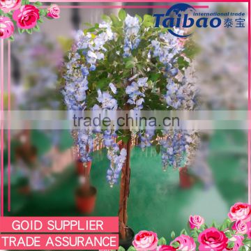 Beautiful 63" blue artificial wisteria plant decor for wedding centerpieces