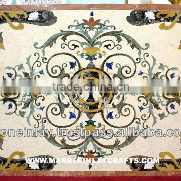 Home Decorative Marble Dining Inlay Table Top, Inlay Marble Dining Table Top