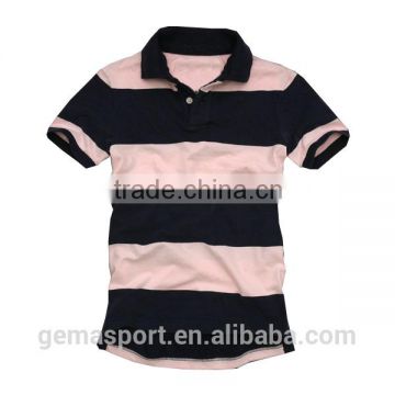 man's stripe garment wash polo shirt pmwt015