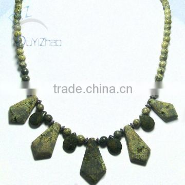 Unakite handmade pendent necklace for making jewelry