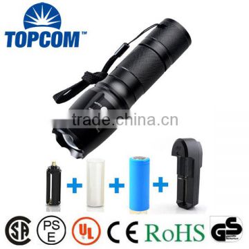 Ultra bright E26 Aluminum 26650/18650/3*AAA Battery Military 1200 Lumen Best Tactical Flashlight Rechargeable                        
                                                Quality Choice