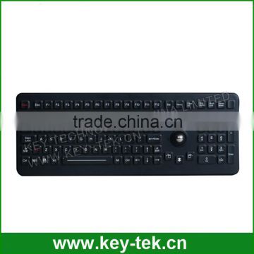 Silicone Industrial medical Keyboard With Washable Optical Trackball
