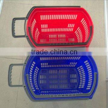 Plastic storage basket