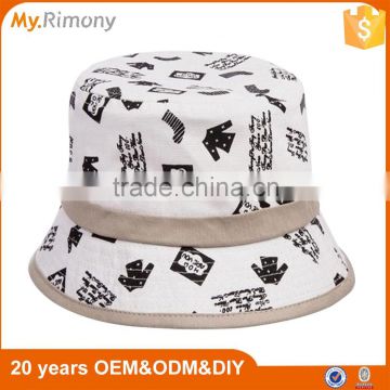 Wholesale cheap printing polo cotton bucket hat with good quality