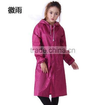 adult long raincoat PVC high visible reflectve tape waterproof raincoat
