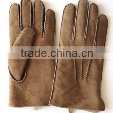 2014 new collection double face lamb fur sheep shearing sheep fur gloves for men ladies and men style