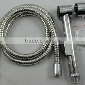 CHROME bidet spray with bracket and 1.2m stainless steel hose