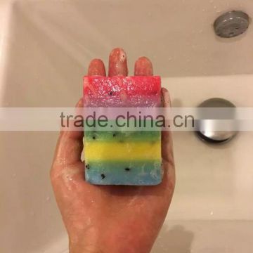 Thiland hot sale hand made rainbow whitening soap