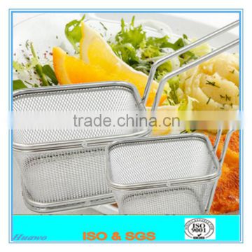 chromium electroplating mini chips frying basket with handles