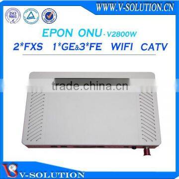 EPON ftth 2fxs + 3fe + 1ge catv wifi onu optical network unit network
