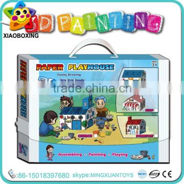 2016 paper diy jigsaw puzzle drawing toy for kid