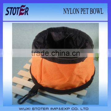 nylon foldable pet bowl for outdoor/travel