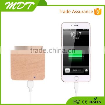 High quality mobile phone charger powerbank wooden cell phone charger powerbank 2600mah