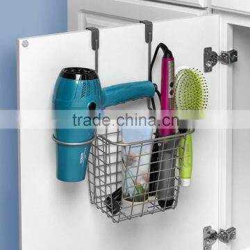 Icegreen Bronze/Satin Nickel Over-The-Cabinet Grid Bathroom Wire Basket