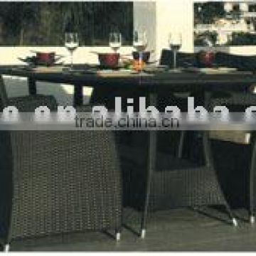 rattan and aluminum furniture dining set F1052