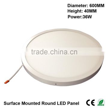 3 Years' Warranty Milky White Frame Ceiling Surface Mounted 600MM 36W Round LED Panel