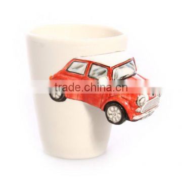 Handmade Custom Red Mini Ceramic 3D Mug