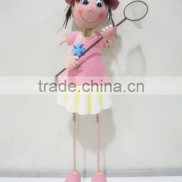 hot sale fatastic metal doll garden stake for decoration