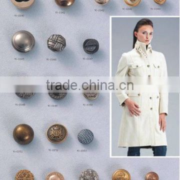 nice patterns metal fashion grament mlitary buttons with customer's LOGO