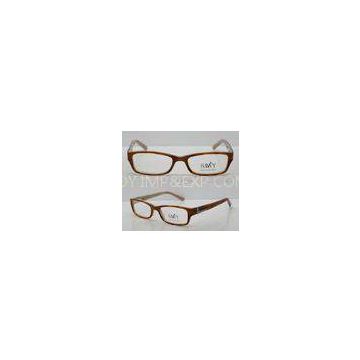 Orange / Black Rectangular Retro Acetate Eyeglasses Frames With Lightweight