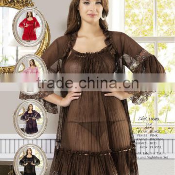 transparent gown and nightdress set