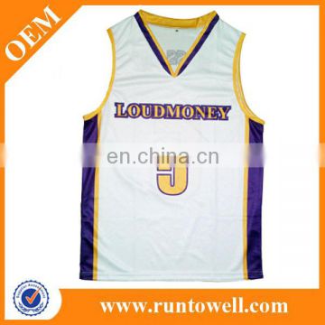 Sublimated reversible custom basketball jerseys/Reversible Basketball Jerseys