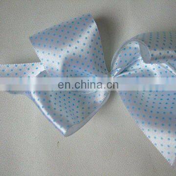 white bow tie for hair with spot