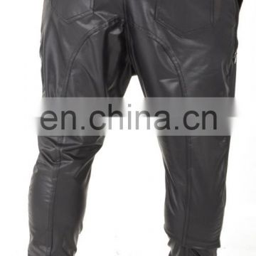 Fashion leather pants - fashion leather pants with cuffs - high quality fashion PU leather pants