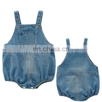 baby clothing infant baby bodysuits sleeveless denim jumpsuits baby one piece