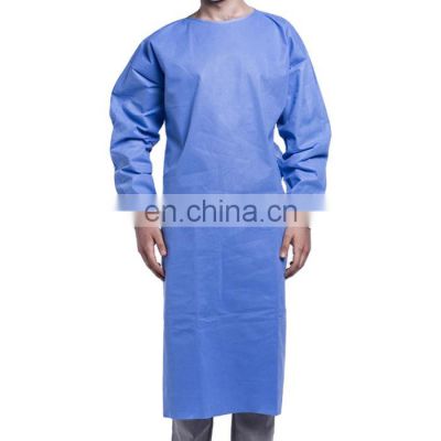 Wholesale AAMI Level 2 Level 3 Disposable Isolation Gown PP PE non woven lab coat SMS durable coverall Doctor Gowns