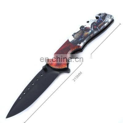 8.5 inch Plastic 3D printing handle stainless steel  folding knife with black oxide