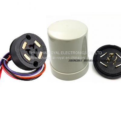 ANSI C136.41 NEMA dome housing plastic housing cover and 7pin male base photocontrol