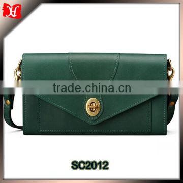 OEM high quality genuine leather custom clutch bag with customer's logo