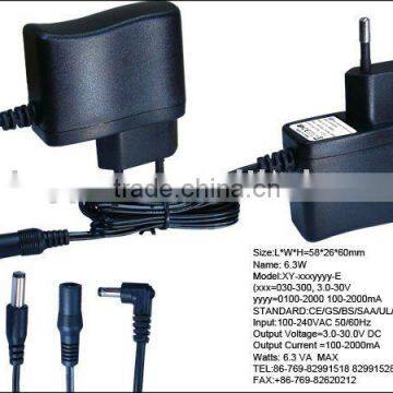 6W adaptor with GS certifrcate