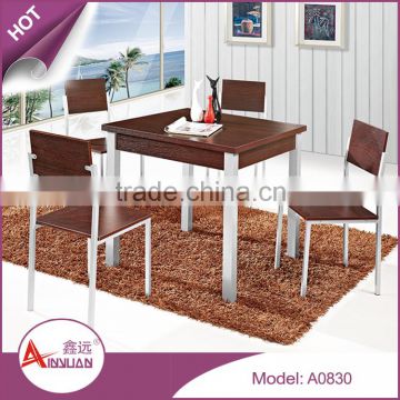 Dining room furniture sets simple design indoor square mdf wood dining table set                        
                                                Quality Choice